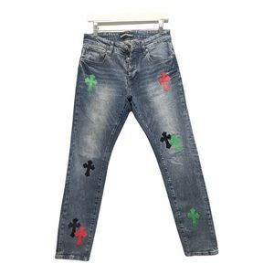 CHROME HEARTS Black Denim Jeans – PENGUIN